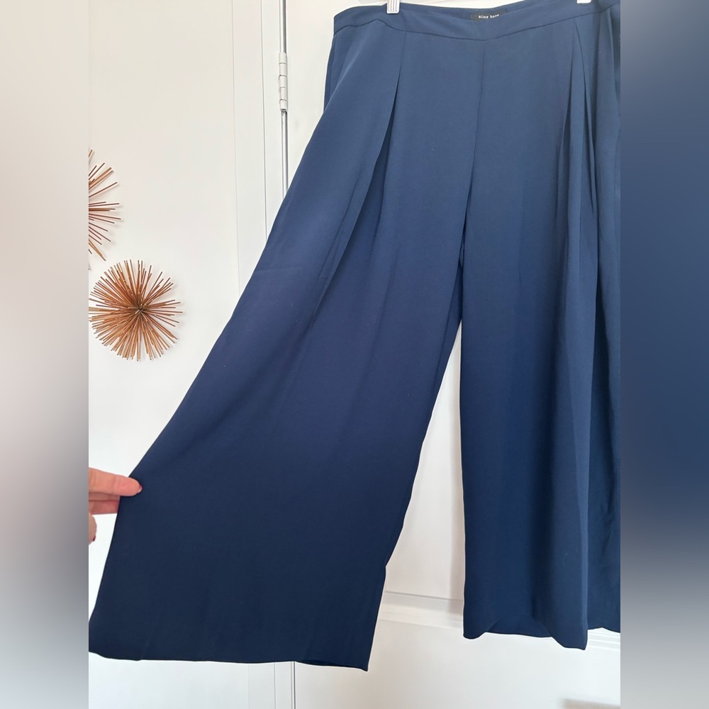 ALICE HOPE Navy Wide Leg Capri Pant US12 - Picture 4 of 8
